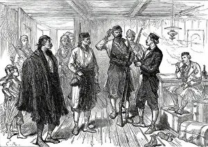 Bosnian Prints: A Journey into the Herzegovina: Hiring Guides at Grahovo, 1876. Creator: C.R