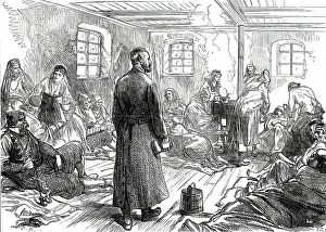 Resettlement Prints: A Journey into the Herzegovina: Insurgent Hospital at Grahovo, 1876. Creator: C.R