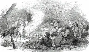 Annoyance Prints: A Journey into the Herzegovina: Sleeping under Difficulties...1876. Creator: Unknown