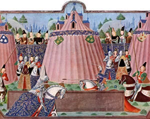 Images Dated 9th January 2007: The Jousts of St Inglevert, France, 1470-1475, (c1900-1920). Artist: Master of the Harley Froissart