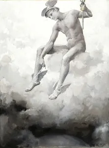 Casque Gallery: On This Side of Joves Clouds, 1885. Creator: Will H. Low
