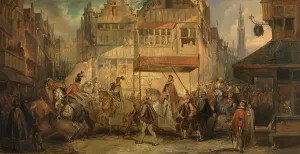 1840 Prints: The Joyous Entry of the Duke of Anjou into Antwerp, 1840. Creator: Jan August Hendrik Leys