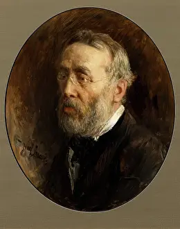 Oil On Board Prints: Jozef Israels, Self Portrait, 1881. Creator: Jozef Israels