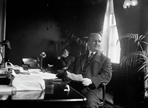 Wilson Thomas Woodrow Prints: J.P. Tumulty, White House, 1913. Creator: Bain News Service