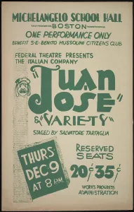 Il Duce Prints: Juan Jose, Boston, 1937. Creator: Unknown