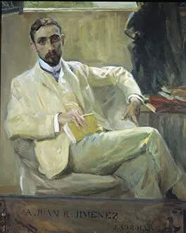 Retrato Portrait Gallery: Juan Ramon Jimenez (1881-1958), Spanish poet, Nobel Prize for Literature 1956