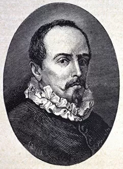 Images Dated 9th October 2013: Juan Ruiz de Alarcon y Mendoza (1581-1639), Spanish dramatist, engraving 1878