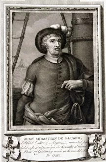 Nacional Gallery: Juan Sebastian de Elcano (1476-1526), Spanish navigator and explorer, engravingof