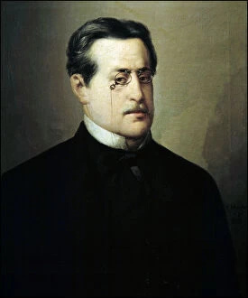 Retrato Portrait Gallery: Juan Valera (1824-1905), Spanish novelist and diplomat