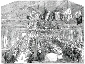Banqueters Prints: Jubilee Dinner of the Clerkenwell Parochial Charity Schools, 1850. Creator: Smyth