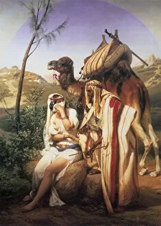 Emile Jean Horace Vernet Gallery: Judah and Tamar, 1840. Artist: Horace Vernet