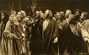 Anton Lang Gallery: Judas betrays his master, 1922. Creator: Henry Traut