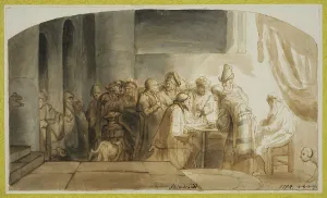Rembrant Van Rijn Prints: Judas receives the thirty pieces of silver. Creator: Rembrandt Harmensz van Rijn