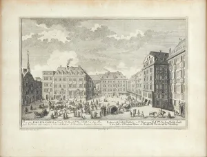 Corvinus Prints: Judenplatz in Vienna, c1725. Creator: Corvinus; Johann August (1683-1738)