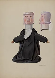 Beverly Chichester Prints: Judge Hand Puppet, c. 1936. Creator: Beverly Chichester
