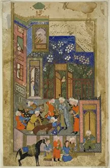 Drunk Collection: Judge (Qazi) of Hamadan in a Drunken State, a scene from the Gulistan of Sa di