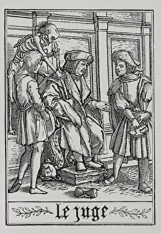 Affluent Prints: The Judge is visited by Death from 'The Dance of Death'