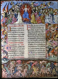 Testament Prints: Judgement Day, miniature in the manuscript Missal of Saint Eulalia, 1400-1405