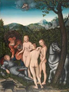 Aphrodite Prints: The Judgement of Paris, 1527. Creator: Cranach, Lucas, the Elder (1472-1553)
