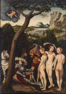 Helen Prints: The Judgement of Paris, ca 1528. Artist: Cranach, Lucas, the Elder (1472-1553)