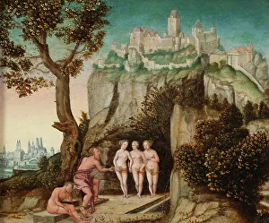 Athene Prints: The Judgement of Paris, mid-16th century. Creator: Hans Schopfer