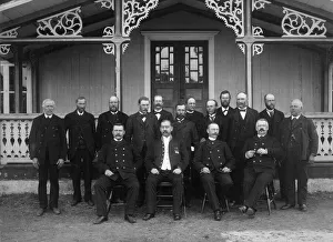 Court House Prints: Judges, sheriffs and jurors gathered outside the courthouse for Västra Härad's trial