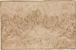 Framing Lines In Black Ink Prints: The Last Judgment, 1500s. Creator: Unknown