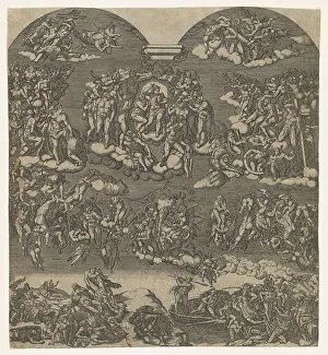Ascension Prints: The Last Judgment, Christ at top center surrounded by many figures