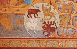 The Last Judgment (Detail). Fresco of the Church of Saint John The Apostle in Rostov Kremlin, 17th c