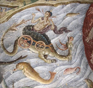 The Last Judgment. Detail: The sea gave up its dead, 1321-1322. Artist: Anonymous