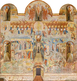 Kingdom Of God Prints: The Last Judgment. Fresco of the Saint Sophia Cathedral, Vologda, 17th century
