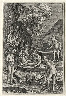 Albrecht Altdorfer German Prints: The Judgment of Paris, 1511. Creator: Albrecht Altdorfer (German, c. 1480-1538)