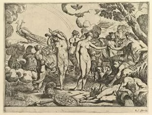 Metamorphoses Gallery: Judgment of Paris, 1610-42. Creator: Pierre Brebiette