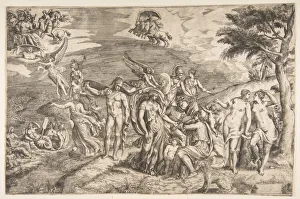 Giulio Prints: The Judgment of Paris, 16th century. Creator: Giulio Bonasone
