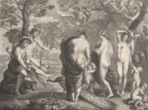 Pierre Fran And Xe7 Prints: The Judgment of Paris, 1750. Creators: Pierre Etienne Moitte, Pierre Francois Tardieu