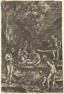 Athene Prints: Judgment of Paris, c. 1515/1518. Creator: Albrecht Altdorfer