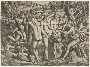 The Judgment of Paris, c. 1545. Creator: Jean Mignon (French)