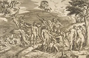 Beautiful Prints: The Judgment of Paris, ca. 1550-60. Creator: Giulio Bonasone