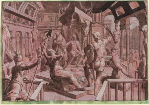 Judaic Prints: The Judgment of Solomon, c. 1550. Creator: Master Of The Liechtenstein Adoration