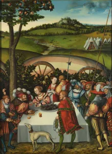 Rocky Landscape Prints: Judith at the banquet of Holofernes, 1531