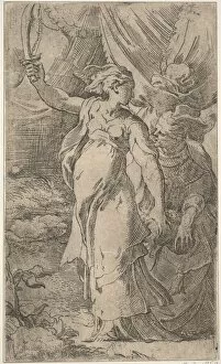 Hebrew Gallery: Judith, early 16th century. Creator: Parmigianino