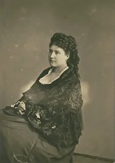 Shawl Prints: Judith Gautier, about 1870. Creator: Nadar
