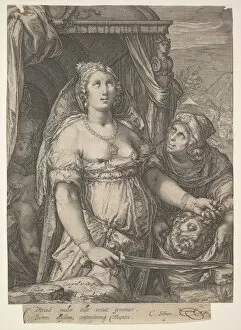 Judith Gallery: Judith and the Head of Holofernes, 1575—1607. Creator: Jan Saenredam