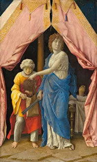 Assyria Collection: Judith with the Head of Holofernes, c. 1495 / 1500. Creators: Andrea Mantegna