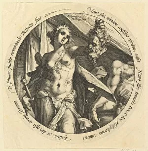 Bartholomeus Spranger Gallery: Judith with the Head of Holofernes, ca. 1585. Creator: Hendrik Goltzius