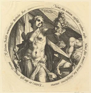 Murdered Gallery: Judith with the Head of Holofernes, ca. 1585. Creator: Hendrik Goltzius