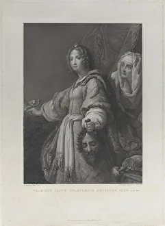 Judith Prints: Judith holding the head of Holofernes and a sword