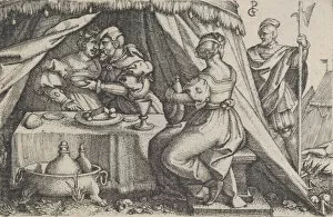Hebrew Gallery: Judith and Holofernes Dining. Creator: Georg Pencz
