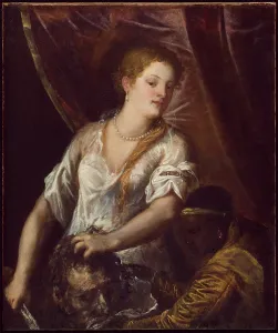 Cutting Prints: Judith and Her Maidservant with the Head of Holofernes, c1570. Creator: Titian