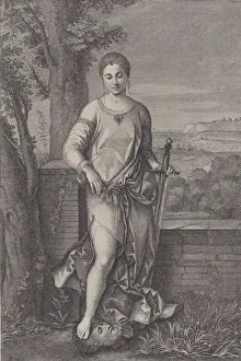 Antoinette Gallery: Judith standing with her foot on the head of Holofernes, ca. 1729